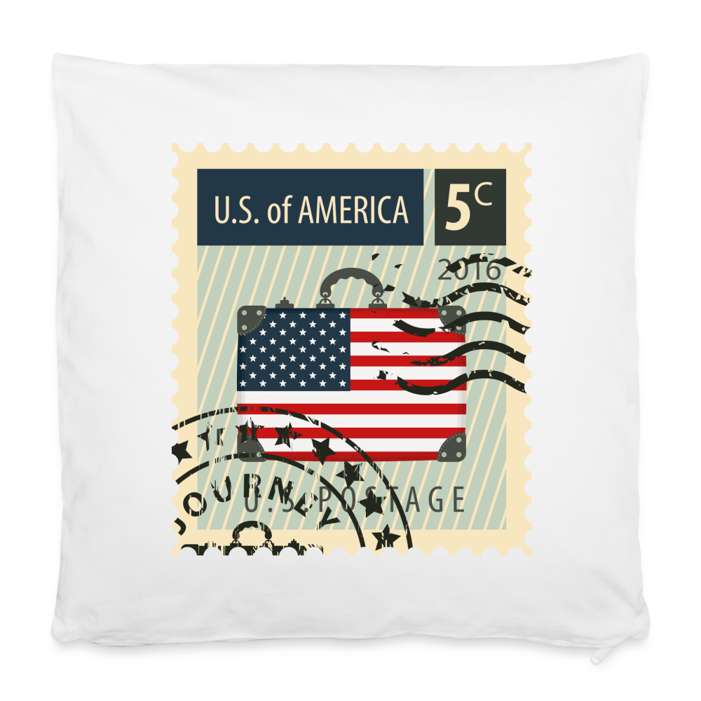 Kissenhülle Postmarke USA 40x40 cm