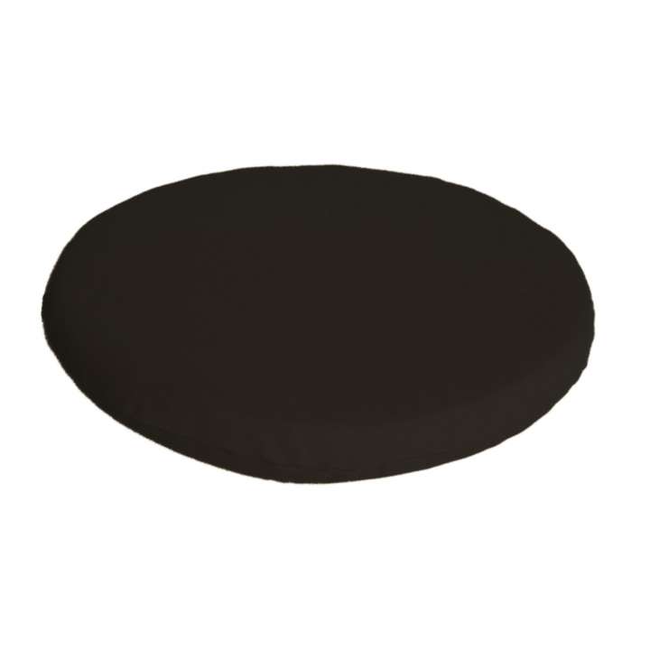 2 x Stuhlkissen Panama schwarz 30x3 cm rund